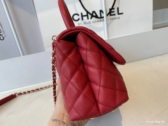First Bag Ru CHANEL WITH TOP HANDLE FLAP BAG 0821